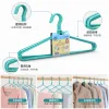 Green anti-slip hanger, thickened load-bearing household storage and organization hanger full image